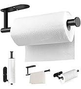 MGahyi Paper Towel Holder Wall Mount, Self Adhesive Or Drilling Under Cabinet Kitchen, 13.2 inch ...