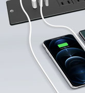 65W USB C Recessed Power Strip
