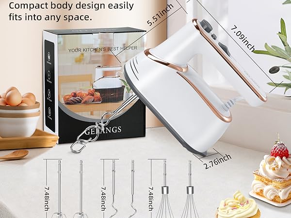 Dishwasher-Safe Attachments for Baking, Whipping, Dough