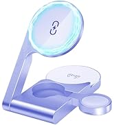 M16 3 in 1 Charging Station Aluminum Alloy Foldable MagSafe Compatible Charger for iPhone 16 15 1...