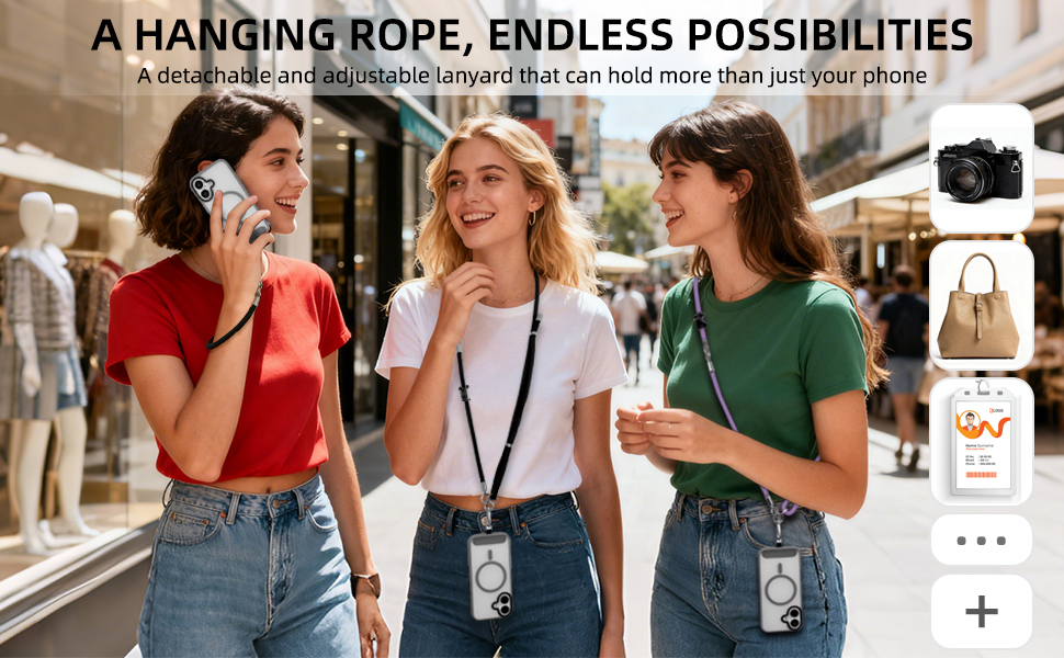 A detachable and adjustable lanyard that can hold more than just your phone