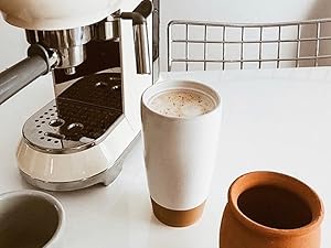 espresso maker travel mug white