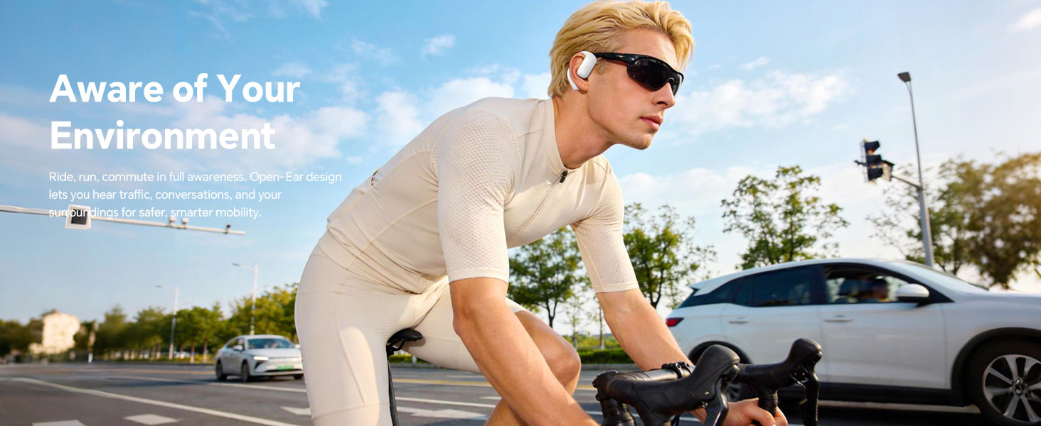 Open Ear Earbud Aware of Your Environment