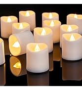 Homemory 24Pack Flameless LED Votive Candles, 200+Hour Lasting Electric Fake Candles, Battery Ope...