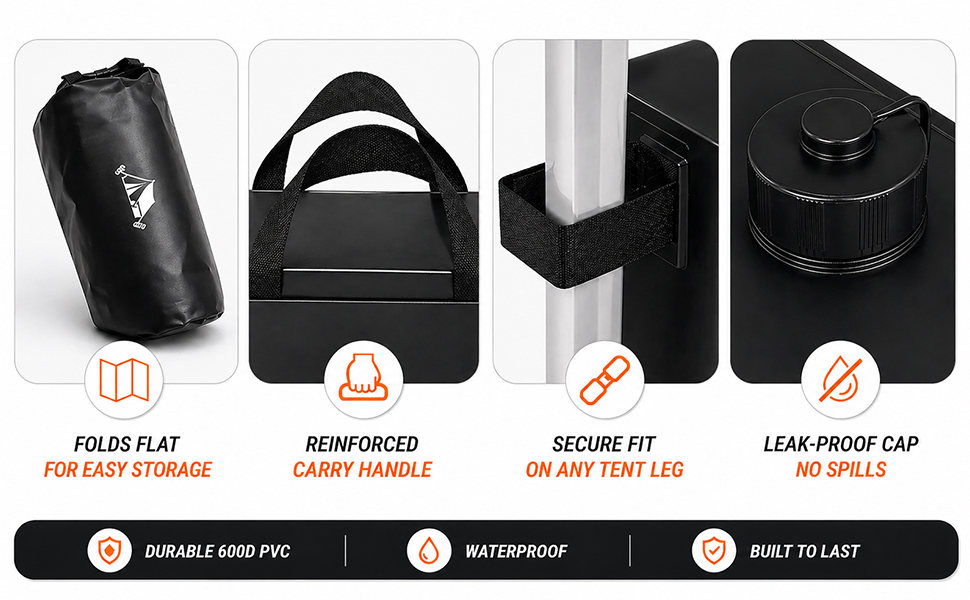 water weights for canopy legs