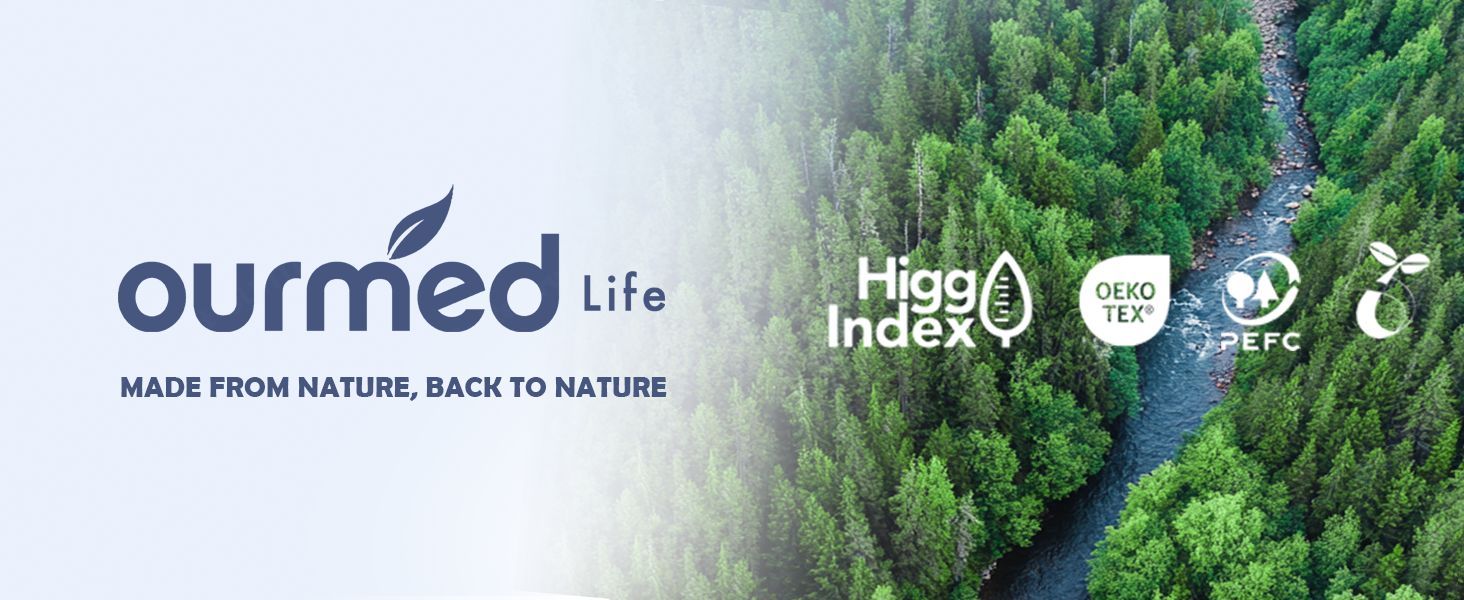 Ourmed Life face towels are made from nature, certified by Higg Index, OEKO-TEX