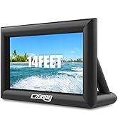 Inflatable Projector Screen - Outdoor Movie Screen Blow Up for Movie Parties Backyard Outside, In...