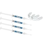 Teeth Whitening Gel for Trays, 4 Take Home Syringes &amp; 4 Moldable Teeth Whitening Trays, 35% Carba...