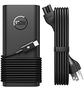 130W USB C Laptop Charger Type-C Power Adapter for Dell XPS 15 2-in-1 9575 XPS 17 9700 Precision ...