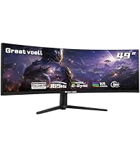 Great voell 24 Inch 200Hz Curved Gaming Monitor, FHD 1080P, 1ms FreeSync