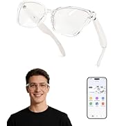 SIHUADON Bluetooth Translation Smart Glasses, Open-Ear Audio Sunglasses with Transparent Frame, U...