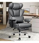 BESTFAIR Big and Tall Office Chair for Heavy People - 400 LBS Capacity Executive Chair with High ...