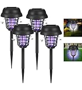 4 Pack Solar Bug Zapper Outdoor Waterproof Solar Powered Mosquito Zapper Repellent Outdoor Patio,...