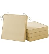 IASEAHK Outdoor Chair Cushions Set of 4, Waterproof Patio Chair Cushions, 19