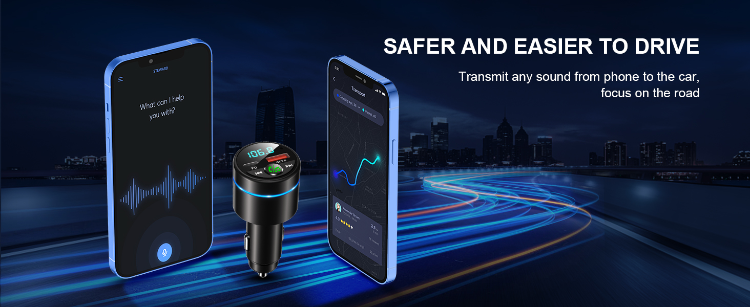 fm bluetooth transmitter car