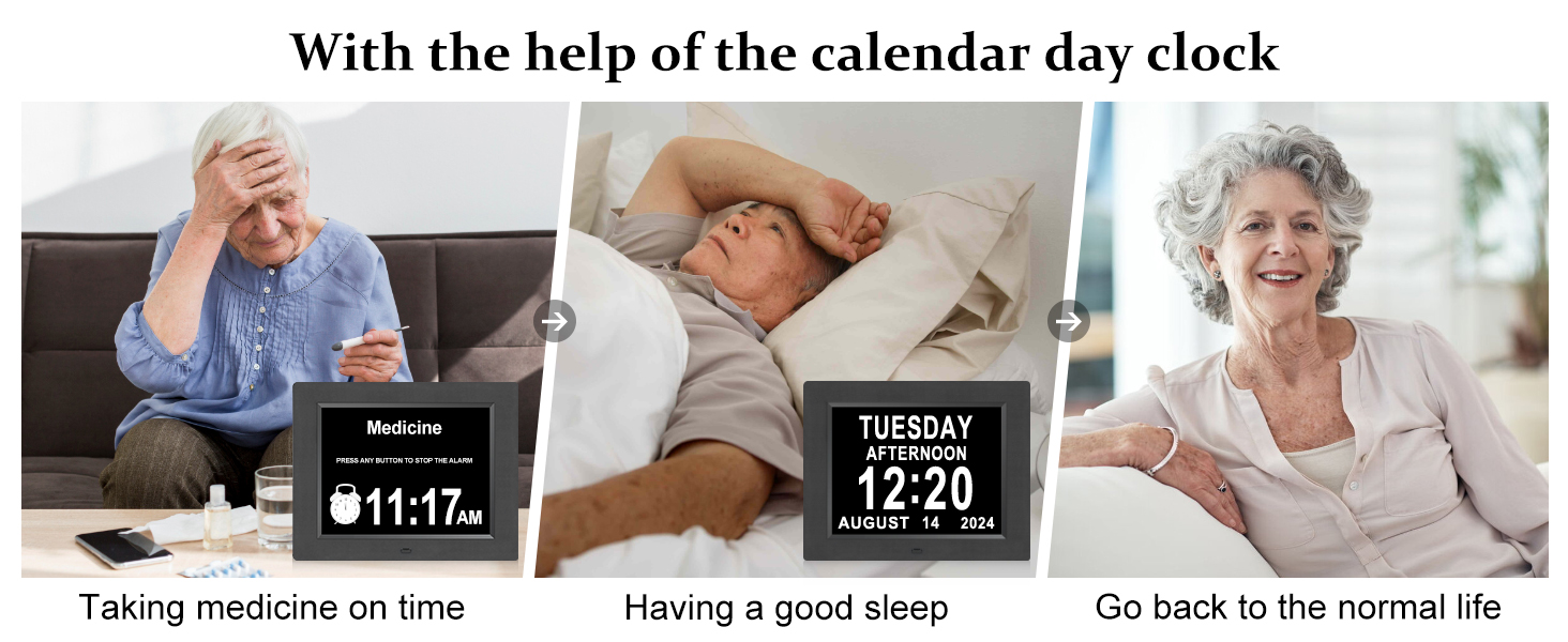  Digital Calendar Day Clocks for Seniors