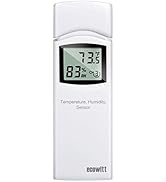 ECOWITT WN31 Wireless Multi-Channels Thermometer and Hygrometer Sensor, Temperature &amp; Humidity Ga...