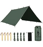 FREE SOLDIER Camping Tarp Waterproof Portable Multifunctional Outdoor Traveling Awning Backpackin...