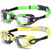 Braylin Kids Swim Goggles, 2-Pack Swimming Goggles for Children, Teens, Boys or Girls, Swim Pool ...