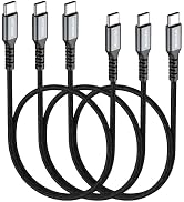 HOTNOW USB C to USB C Cable 1.5FT 3 Pack, Short USB-C 65W Fast Charging USB2.0 Cords for Samsung ...