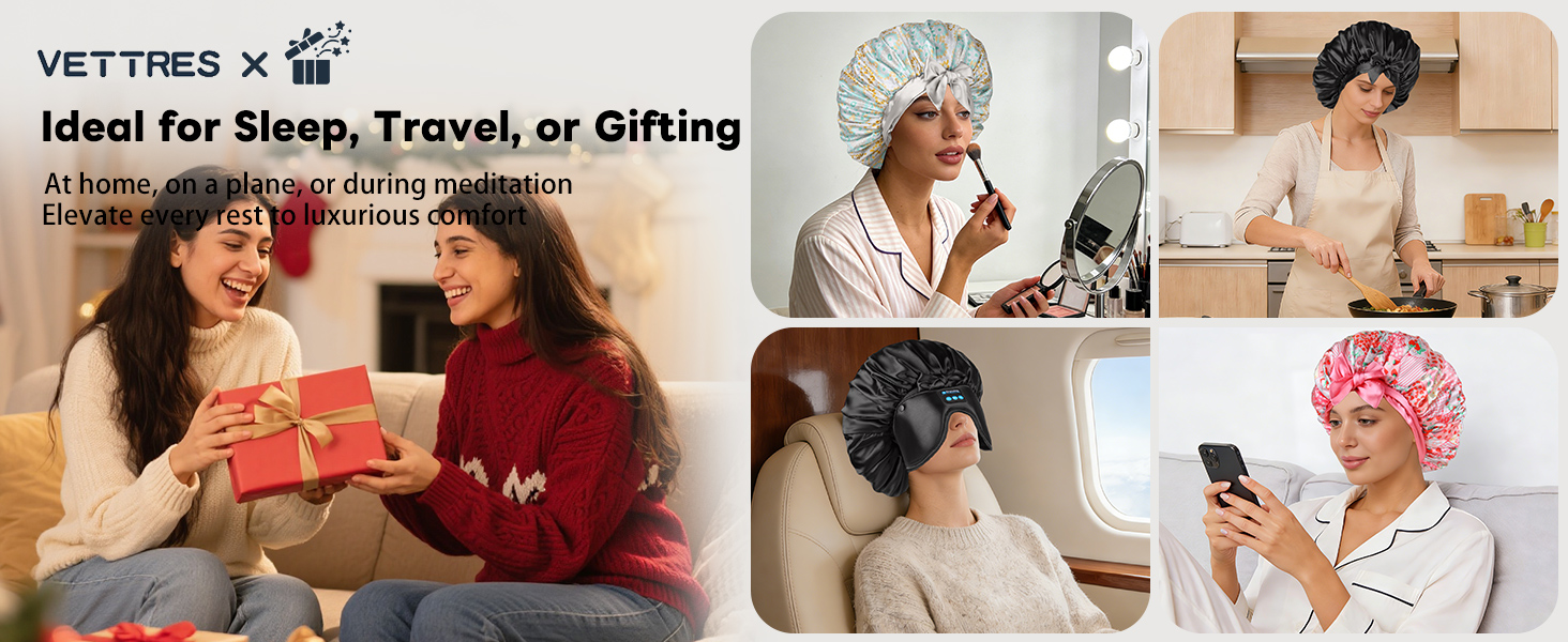 bonnet with bluetooth sleep mask