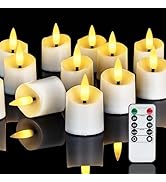 Homemory 12Pack 400+ Hour Remote Control Candles, 2/4/6/8H Timer LED Votive Candles, Battery Oper...