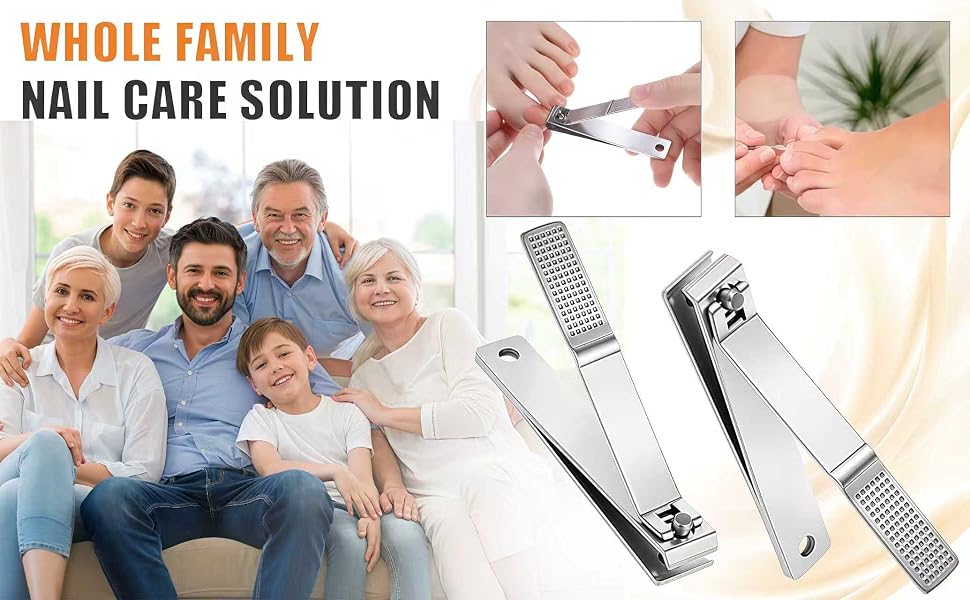 nail clippers straight edge toenail for men women long handled toe nail adult thick seniors