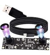 ELP 1080P Dual Lens USB Camera Module 3D Stereo PC Camera for Computer Mini UVC USB2.0 Webcam Boa...