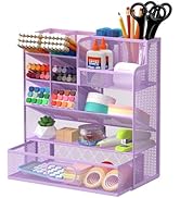 ReePlan Mesh Pen Organizer for Desk, Multi-Functional Pencil Holder with Drawer Desk Organizers, ...