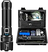 Goreit Flashlight High Lumens Rechargeable, 20000 Lumen Led Flashlights XHP70.2 USB Super Bright ...