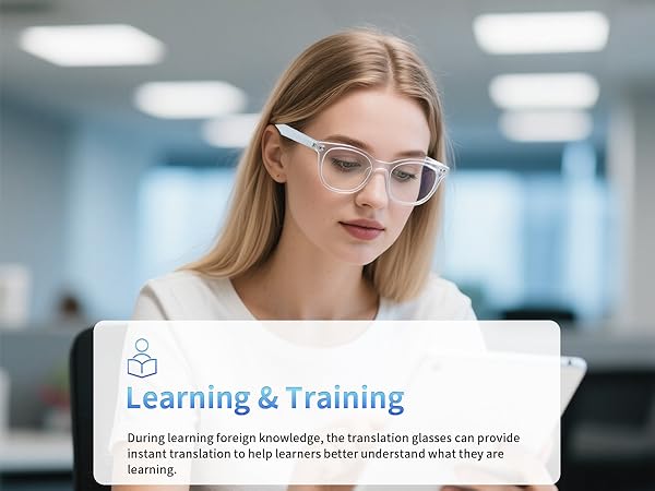 Smart AI translation glasses for men &amp;amp; women, photochromic glasses perfect for learning &amp;amp; training