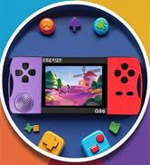 SNONBROS 3.2" Large Screen Rechargeable 16 Bit Handheld Game for Kids,Preloaded 216 Video Games,M...