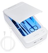 Nail Tool Sterilizer with Blue Light,LXIANGN Portable USB Sterilizating Box for Manicure Salon,Tw...