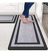 Mattitude Kitchen Mat [2 PCS] Cushioned Anti-Fatigue Kitchen Rugs Non-Skid Waterproof Kitchen Mat...