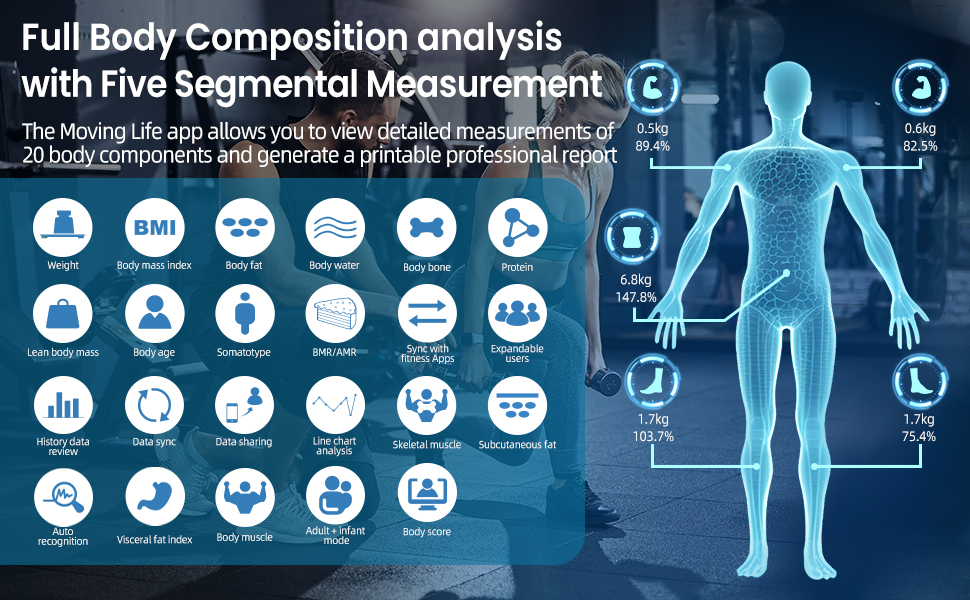 smart scale for body weight digital weight scale bathroom scale electric body fat scale 