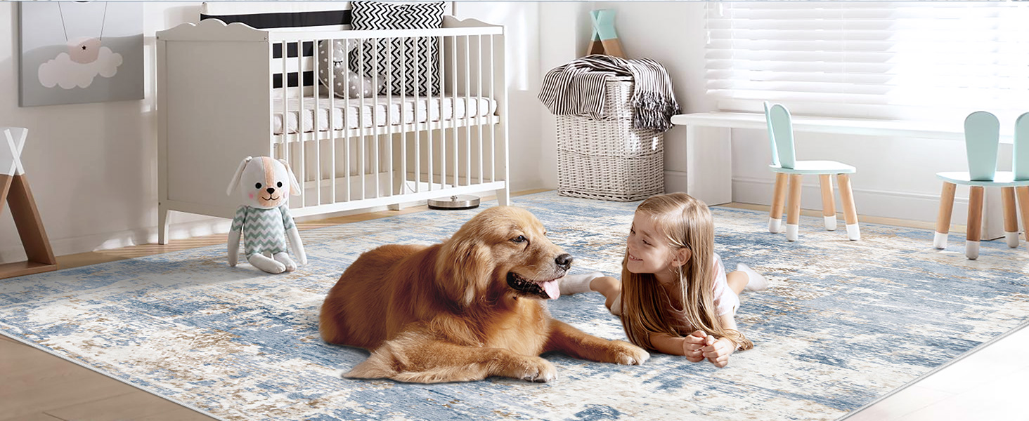 xluez kid and pet friendly rug