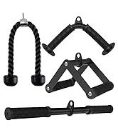 Fitarc Cable Machine Attachment Set, LAT Pulldown Attachments for Home Gym Equipment, Tricep Pull...