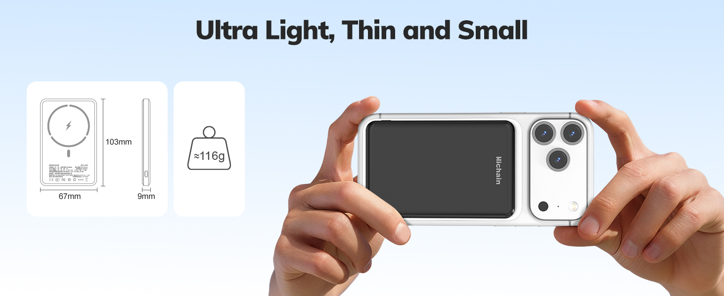 Magnetic power bank with an aluminum alloy shell and intelligent temperature control