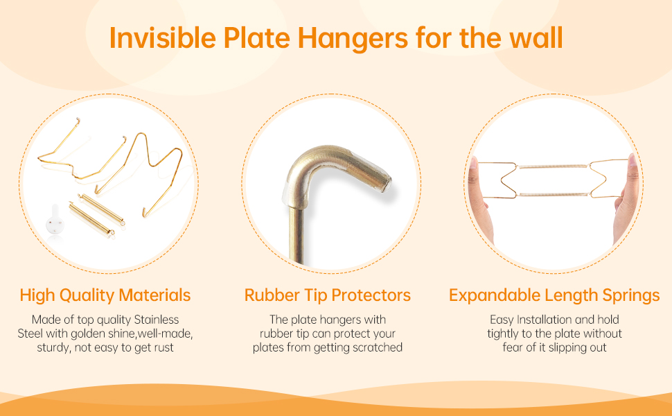 Invisible Plate Hangers for the wall