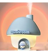 Humidifier for Bedroom,Portable Humidifier,Baby humidifier with 7 modes of sunset atmosphere ligh...