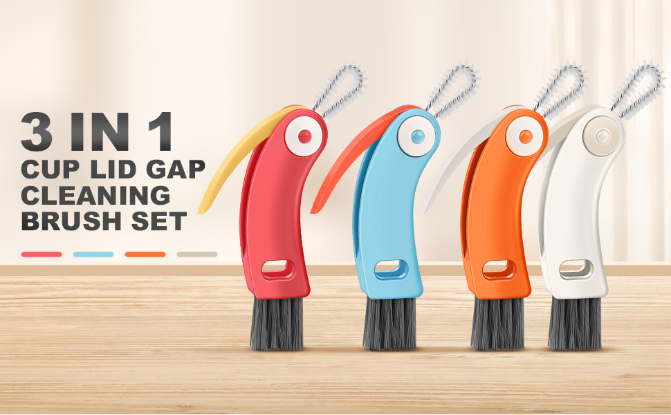 3 in 1 Cup Lid Cleaning Brush 4 Pack