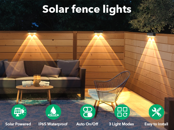 solar fence lights