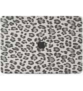 Leopard Print Case for MacBook Neo 13 Inch 2026 (Model A3404, A18 Pro Chip), PU Leather Coated Ha...