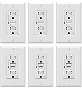 [6 Pack] WEBANG Self-Test GFCI Outlets, Tamper-Resistant and Weather-Resistant, GFCI Receptacle w...