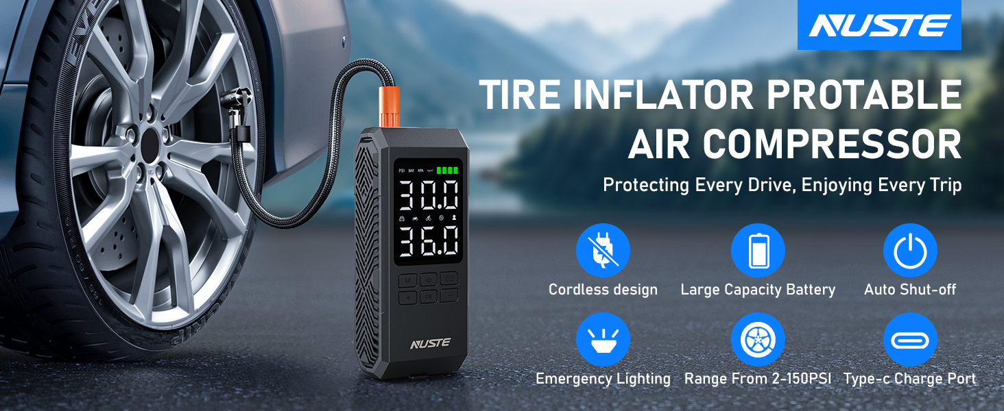 tire inflator protable air compressor