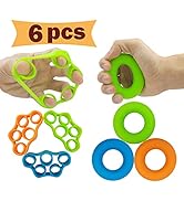 Hand Grip Strengthener, Finger Exerciser, Grip Strength Trainer (6 PCS) NEW MATERIAL Forearm grip...