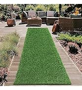 Artificial Turf Area Rug Grass Mat 2x10 Ft Fake Grass Turf Rug Carpet Indoor Outdoor Doormat...