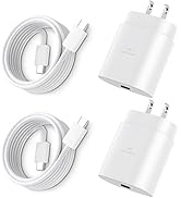 Type C Charger Fast Charging, 25W USB C Wall Charger Super Fast Charging Block with 3FT Android P...