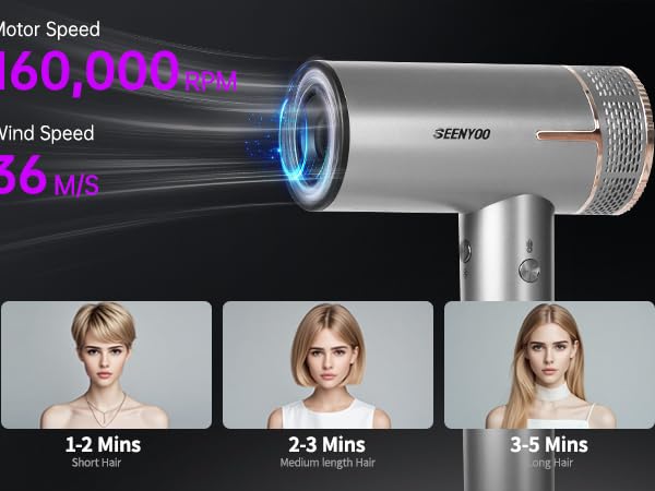 hair dryer 160000 rpm