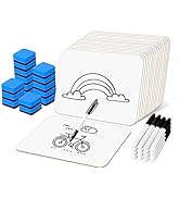 Dry Erase LapBoards, PANDRI 16 Pack Double Sided 12.5 x 9 Inch Whiteboards with 16 Erasers and 16...